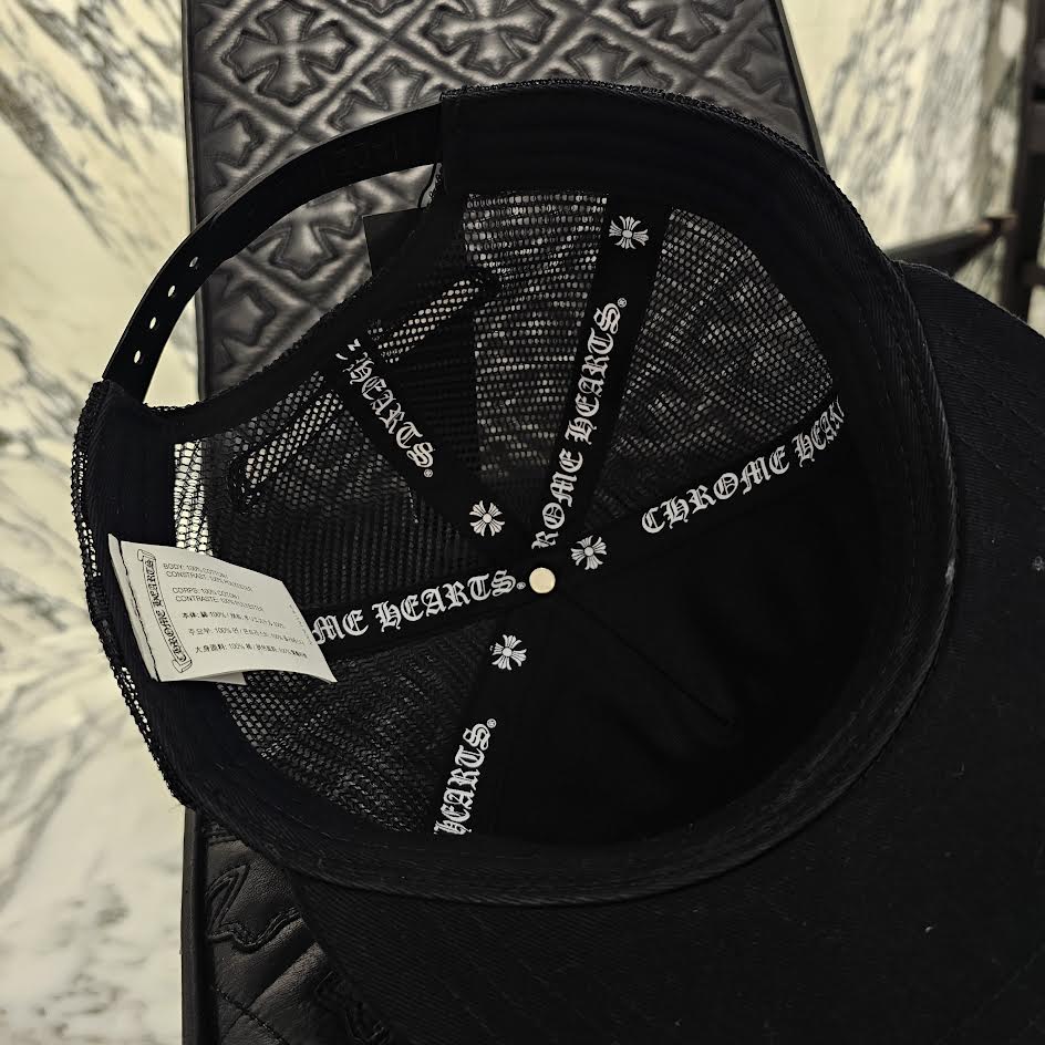 CHROME HEARTS Hollywood Limited King Taco 3 Cemetery Cross Patch Trucker Mesh Cap Size ONE SIZE（53-60）クロムハーツ ハリウッド限定 キングタコ 3セメタリークロスパッチ トラッカー メッシュキャップ サイズONE SIZE（53-60）