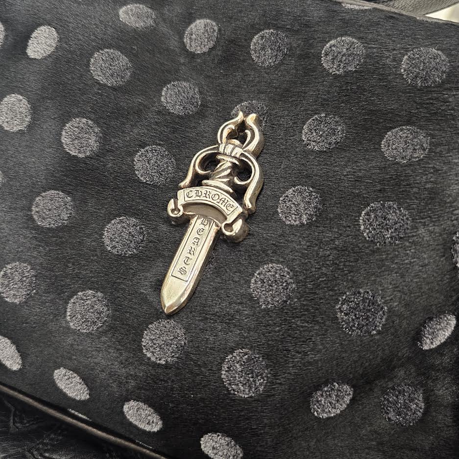 CHROME HEARTS CHICKEN NUGGET Polka Dots Harako Leather Small Shoulder Bag クロムハーツ チキンナゲット 水玉柄 ハラコレザー スモール ショルダーバッグ