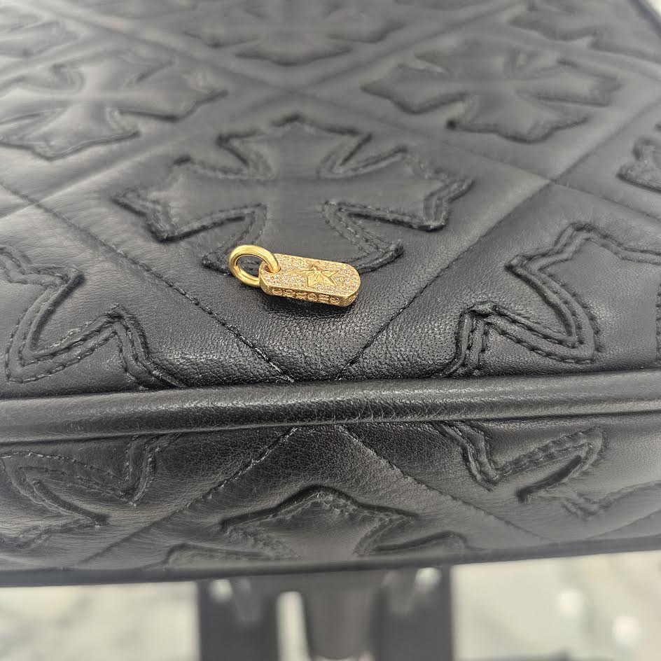 CHROME HEARTS 22K DOG TAG TINY STAR Pave Diamond Pendant Top クロムハーツ 22K ドッグタグ タイニースター パヴェダイヤモンド ペンダントトップ