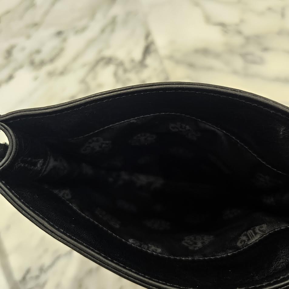 CHROME HEARTS Square Pocket 3 Cemetery Cross Leather Patch Shoulder Bag クロムハーツ スクエアポケット 3セメタリークロス レザーパッチ ショルダーバッグ