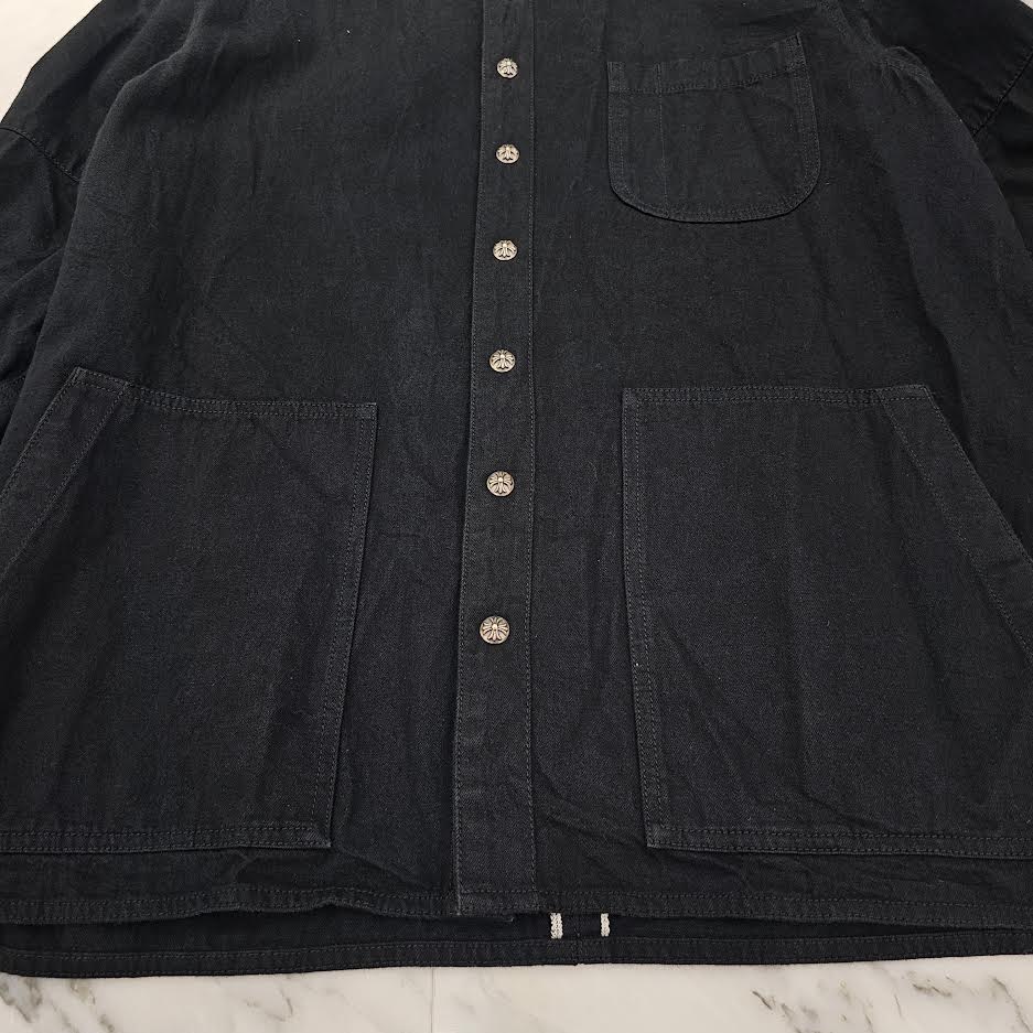 CHROME HEARTS Y NOT LAST BITE COVER ALL DENIM SHIRT Size XL クロムハーツ ワイノット ラストバイト カバーオール デニムシャツ サイズXL