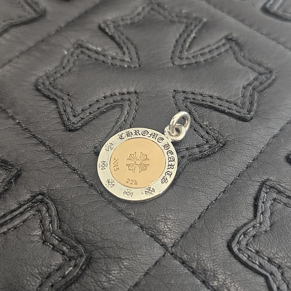 CHROME HEARTS ANGEL MEDAL Charm 22K & Silver 925 クロムハーツ エンジェルメダル チャーム 22K & シルバー925