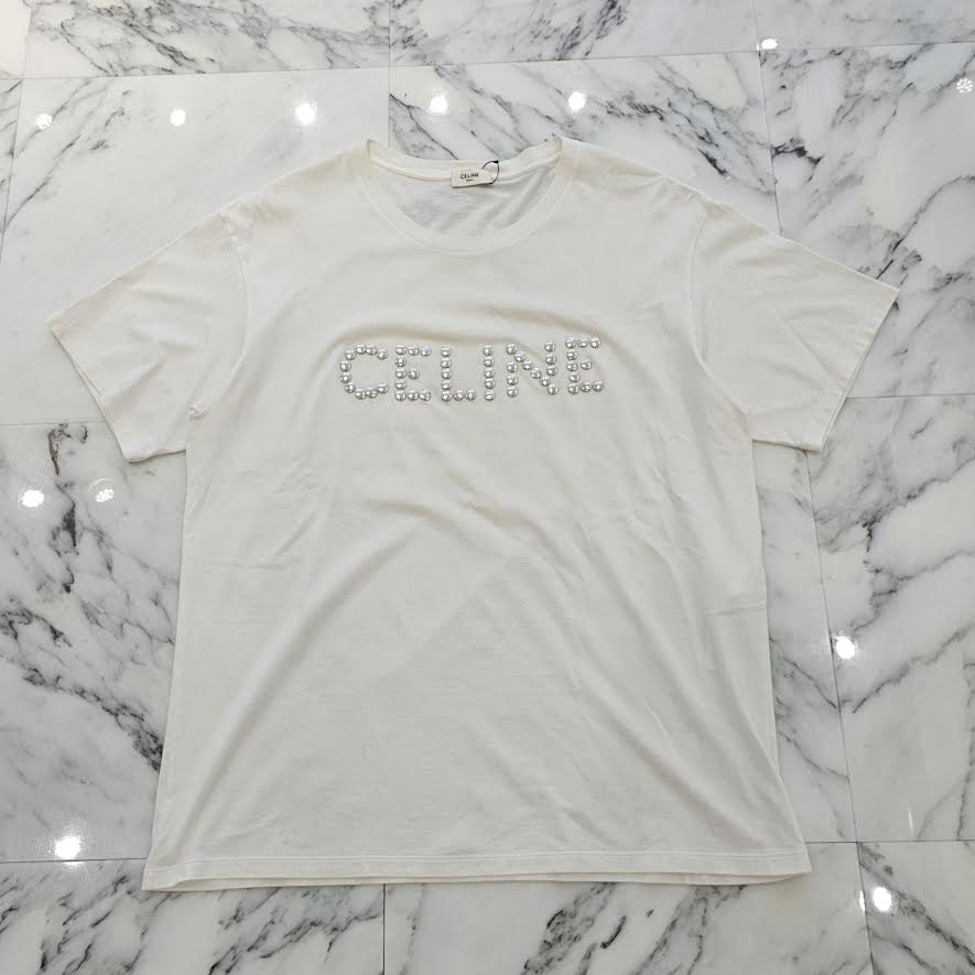 CELINE 2022SS Studs Logo Loose Fit Tee 2X50C671Q Size L セリーヌ