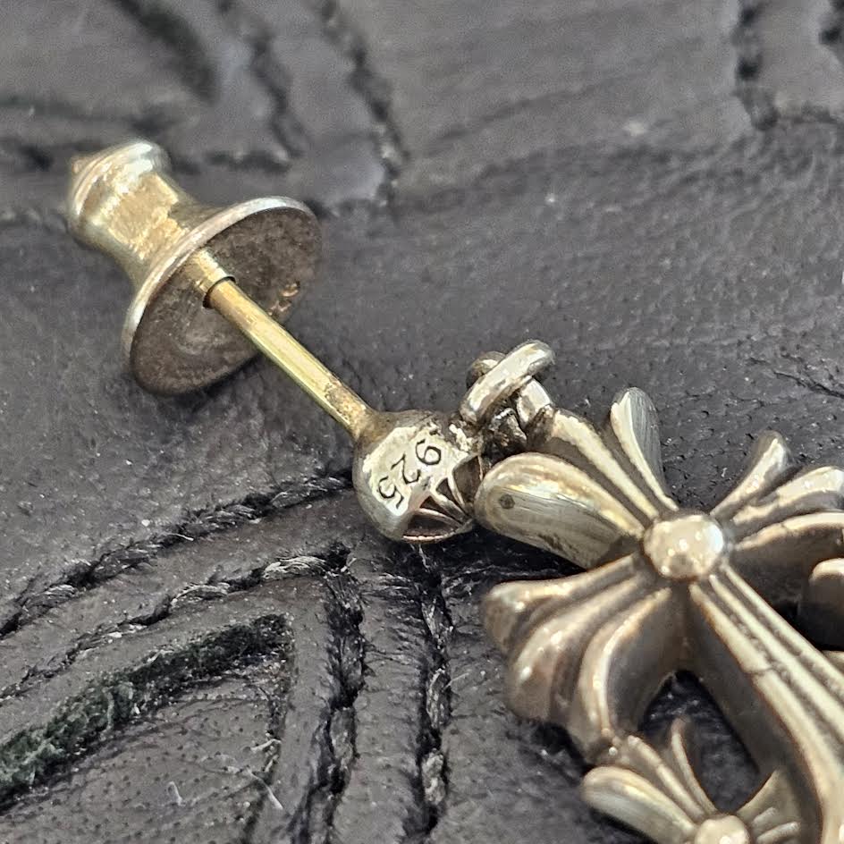 CHROME HEARTS 3 Cemetery Cross Earring クロムハーツ 3セメタリークロス ピアス シルバー925