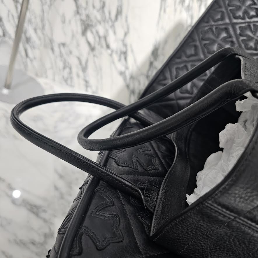 CHROME HEARTS 3 Cemetery Cross Leather Patch Tote Mini Bag クロムハーツ 3セメタリークロス レザーパッチ トート ミニ バッグ