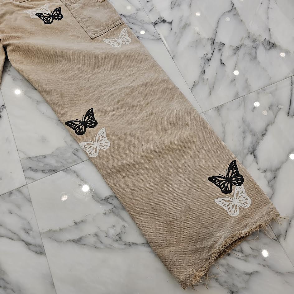 ABOUT DREAMS Butterfly Carhartt Body Pants Size W34 L32 アバウトドリームズ バタフライ カーハートボディ パンツ サイズW34×L32