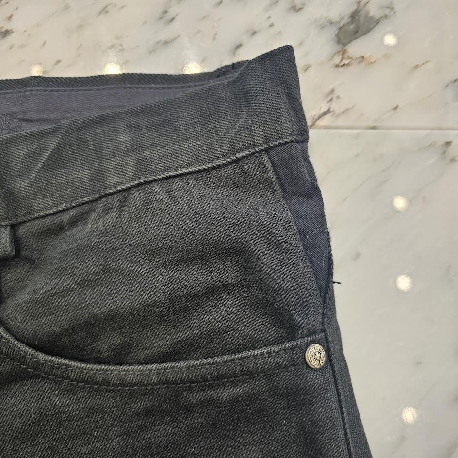 CHROME HEARTS CH Plus Cross Ball Button Denim Pants Size 34 クロムハーツ CHプラス クロスボールボタン デニムパンツ サイズ34