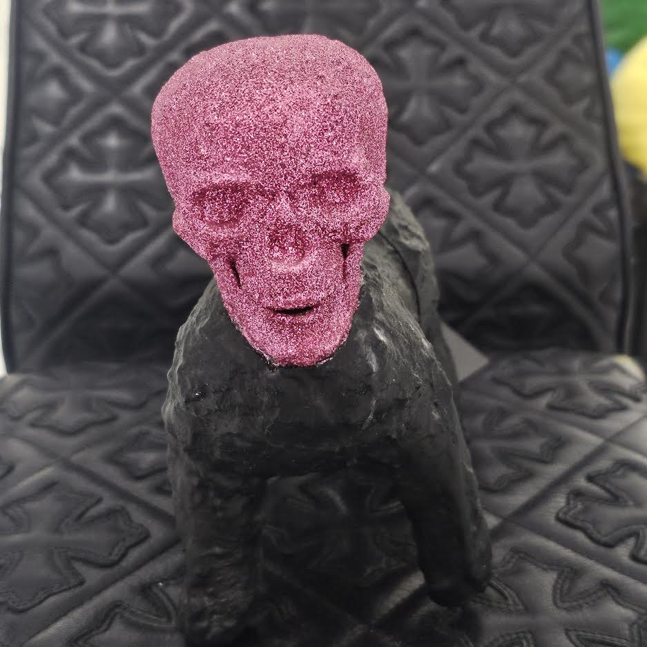 CHROME HEARTS JOE FOTI Glitter Skull Dog Display Toy クロムハーツ