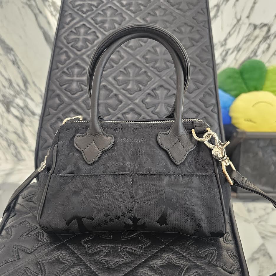 CHROME HEARTS MOCHITA Stencil Nylon Leather Hand Bag クロムハーツ MOCHITA ステンシル総柄 ナイロン レザー ハンドバッグ ショルダーバッグ