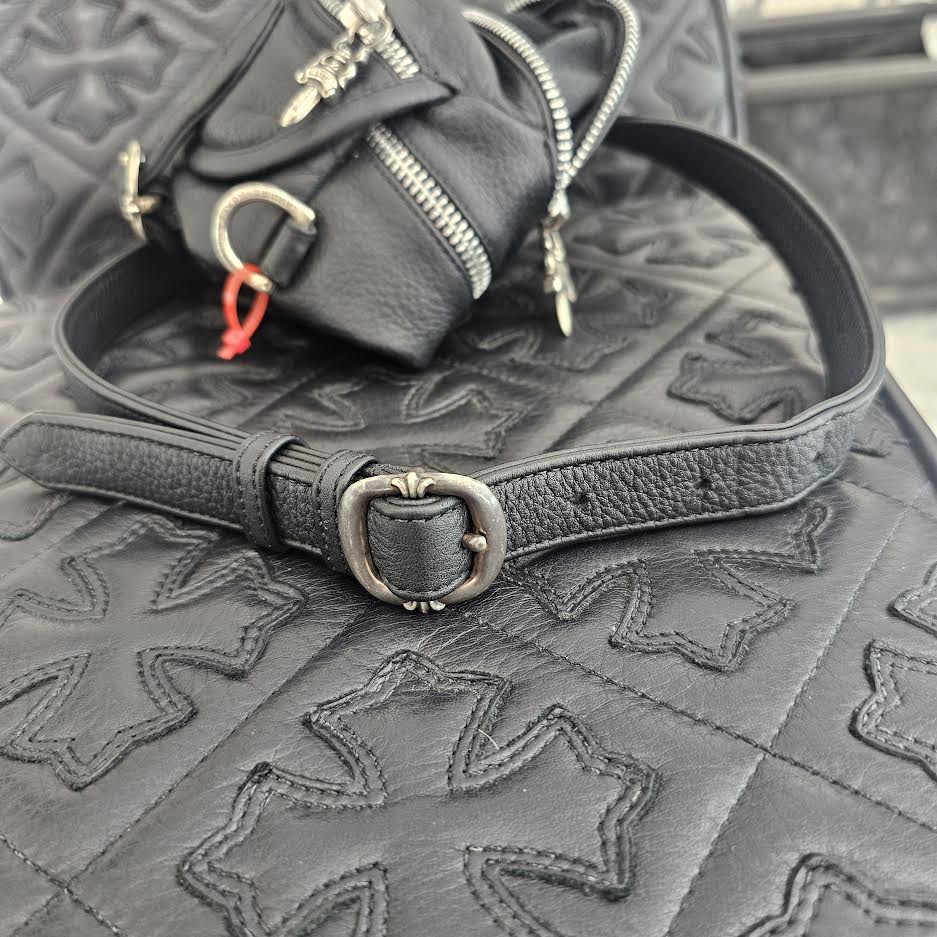 CHROME HEARTS/クロムハーツ レザー×ナイロン ミニスナットパック CHROME HEARTS 新宿店 クロムハーツ 新品 WRISTHER SNAT PACK スナット