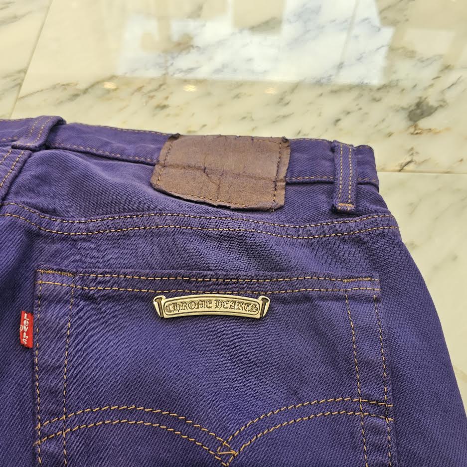 CHROME HEARTS Levi's Body VNTG Purple Cotton Pants Size 31 クロムハーツ リーバイスボディ ヴィンテージ パープル コットンパンツ サイズ31