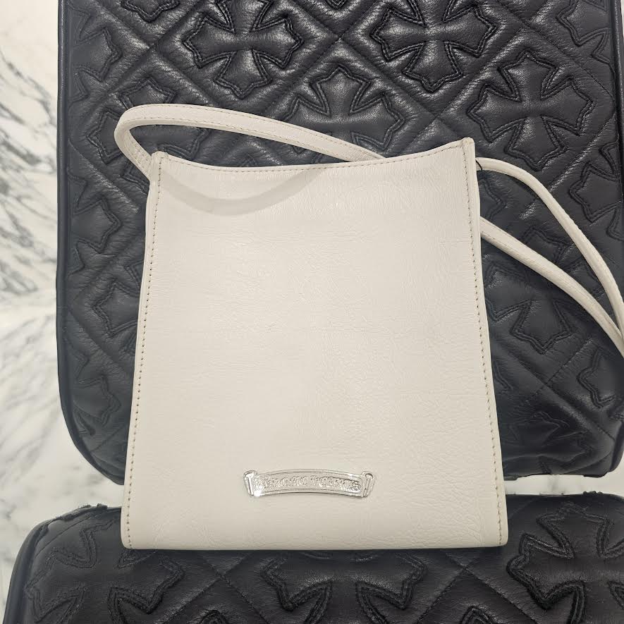 CHROME HEARTS BS Flare Square Pocket Leather Shoulder Bag クロムハーツ BSフレア スクエアポケット レザー ショルダーバッグ