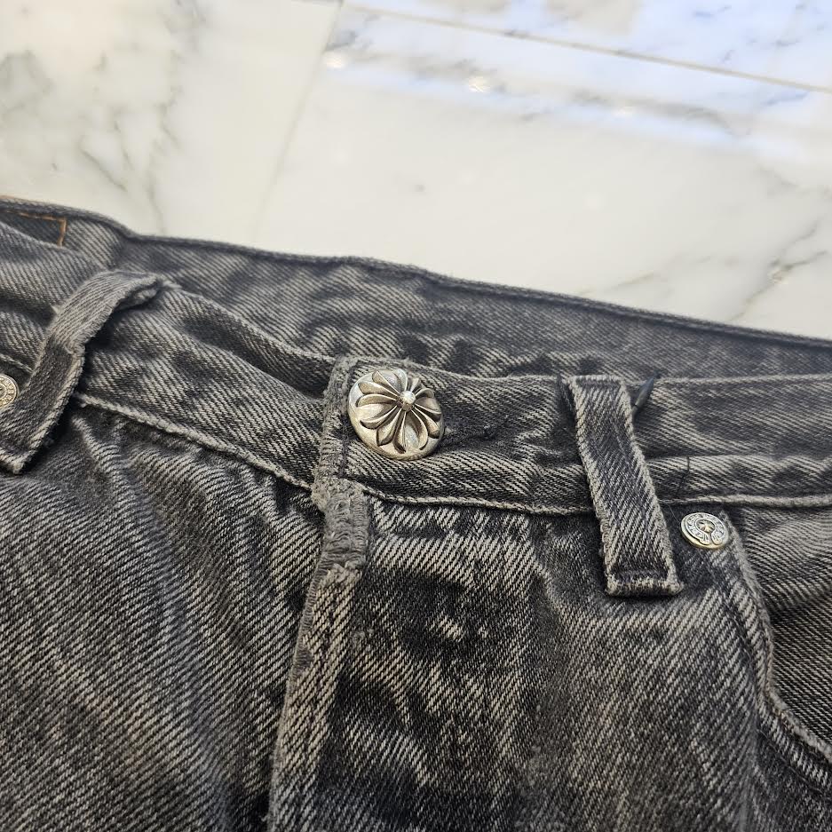 CHROME HEARTS × Levi's 501 VNTG Cross Ball Button Denim Pants Size 32 クロムハーツ × リーバイス 501 ヴィンテージ クロスボールボタン デニムパンツ サイズ32