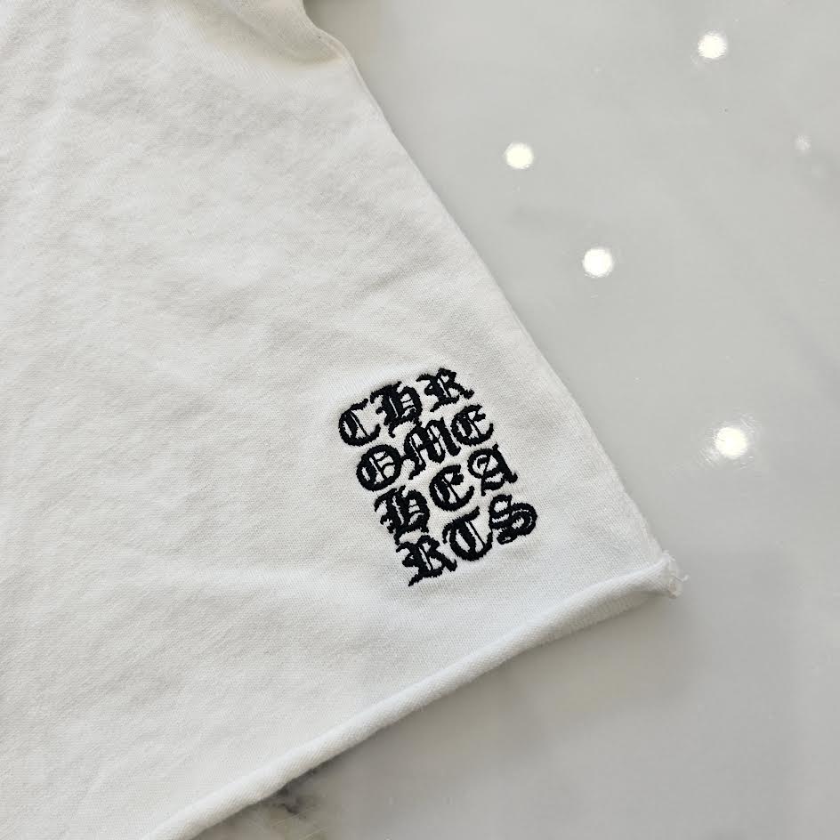 CHROME HEARTS Y NOT Vertical Logo Cropped Short Sleeve Tee Size M クロムハーツ ワイノット ヴァーティカルロゴ クロップド ショートスリーブ Tシャツ サイズM