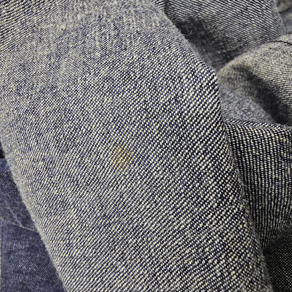 CHROME HEARTS Cross Ball Button Leather Denim Docking Dress Shirt Size S クロムハーツ クロスボールボタン レザー切替デニム ドッキング ワンピースシャツ サイズS