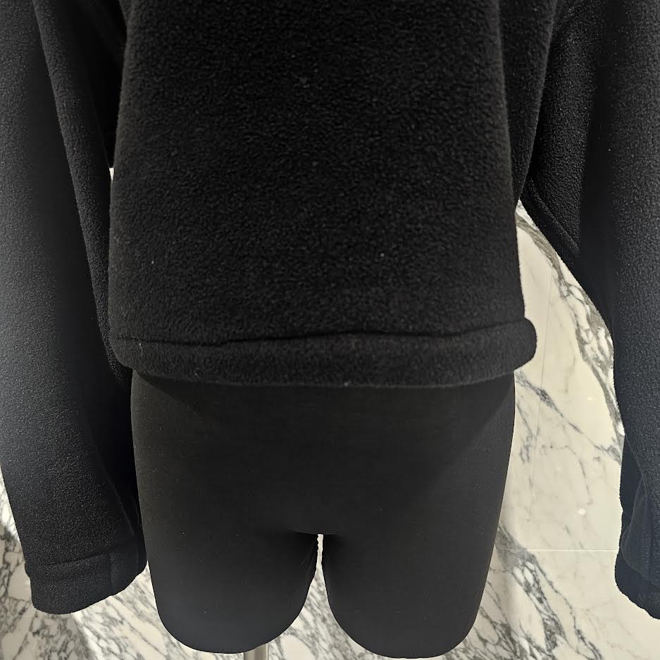 CHROME HEARTS Y NOT Horseshoe Embroidery Fleece Half Zip Cropped Sweatshirt Size M クロムハーツ ワイノット ホースシュー刺繍 フリース ハーフジップ クロップド スウェットシャツ サイズM