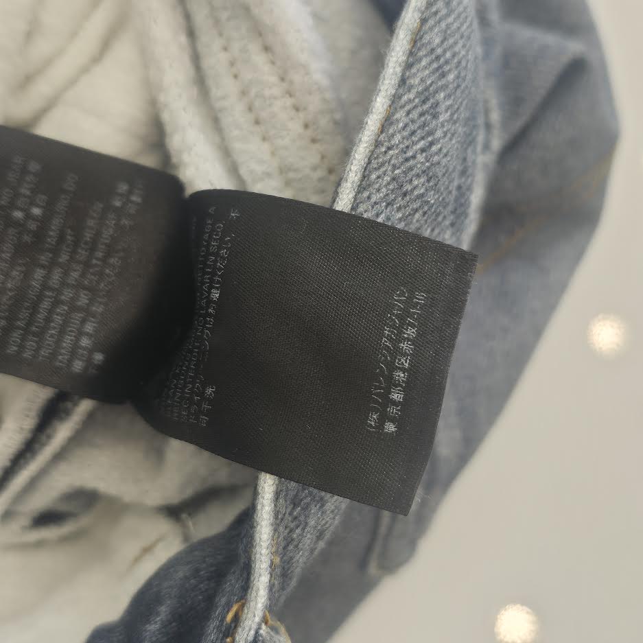 BALENCIAGA 2021AW Trompe L Oeil Jeans Wide Sweat Pants 675336 TLV86 Size M バレンシアガ トロンプルイユ ジーンズ転写 ワイドスウェットパンツ サイズM