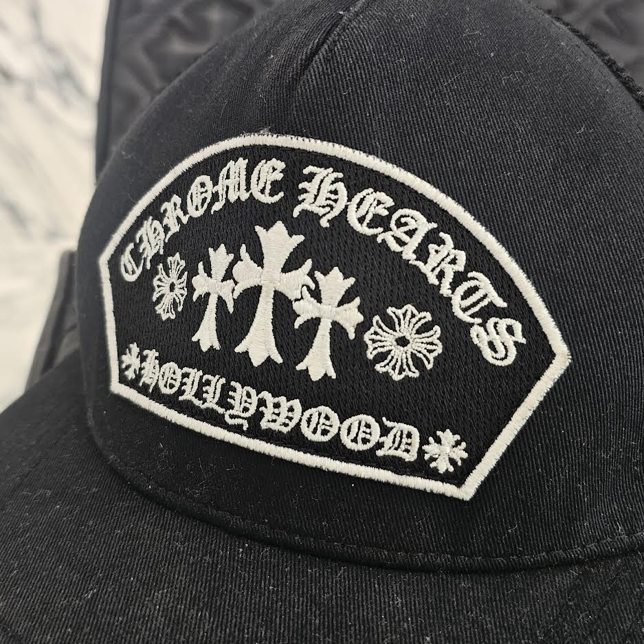 CHROME HEARTS King Taco 3 Cemetery Cross Patch Mesh Cap Size ONE