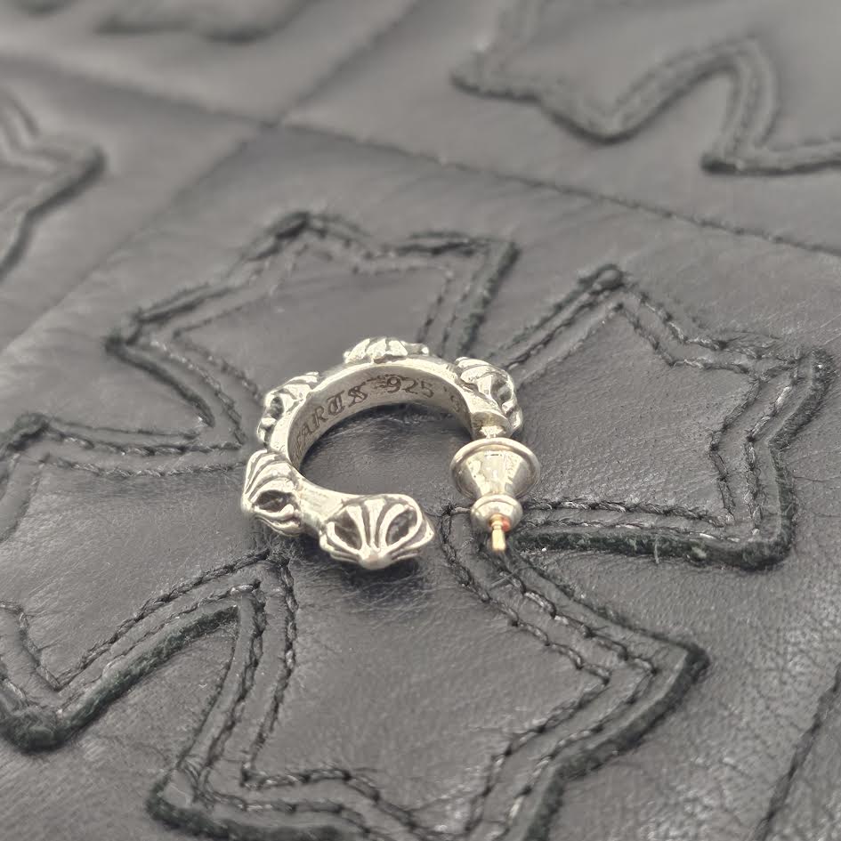 CHROME HEARTS CROSS HOOP Earring クロムハーツ クロスフープ イヤリング ピアス