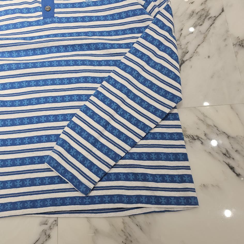 CHROME HEARTS Y NOT Vine Dagger Embroidery Polo Long Sleeve Shirt Size L クロムハーツ ワイノット ヴァインダガー刺繍 ポロ ロングスリーブシャツ サイズL