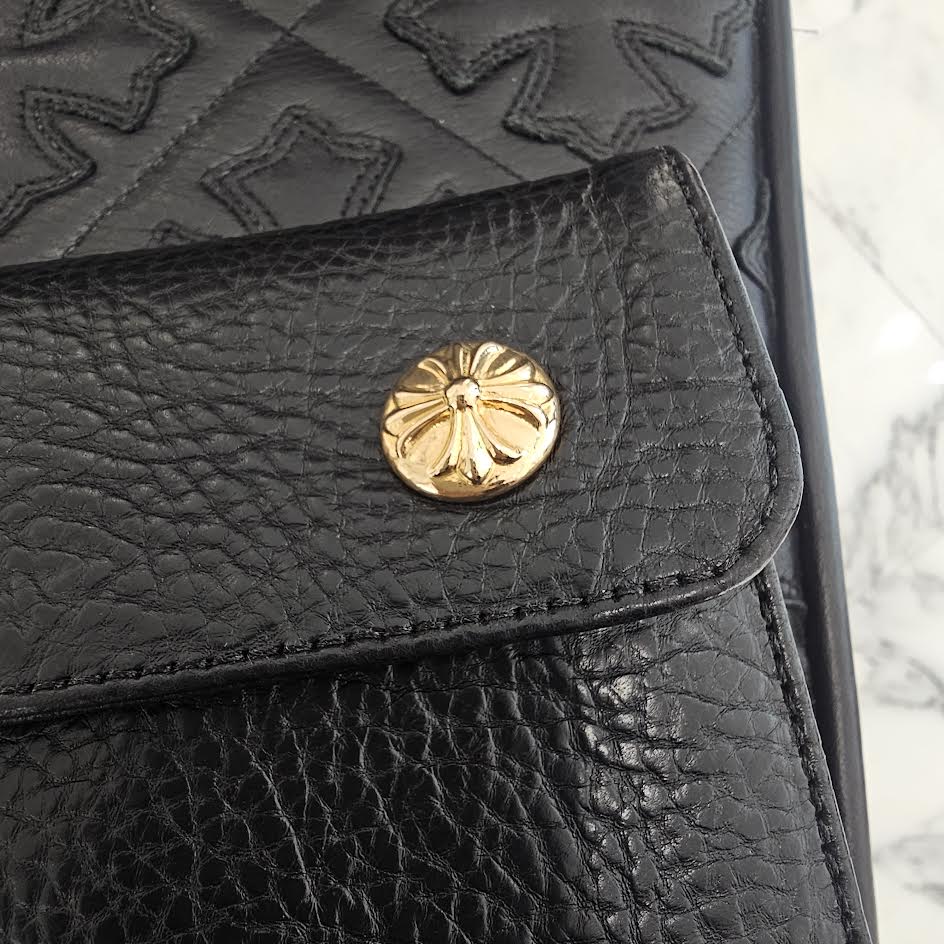 CHROME HEARTS 22K Wave Cross Ball Wallet クロムハーツ 22K ウェーブ クロスボール ウォレット