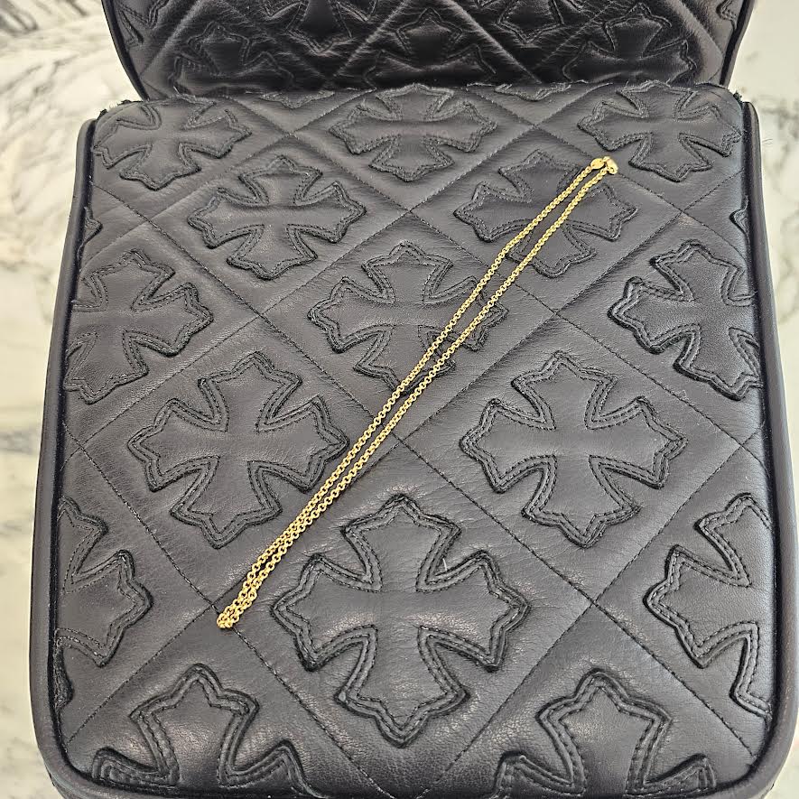 CHROME HEARTS 22K Roll Chain Necklace Size 18 Inch クロムハーツ 22K ロールチェーン ネックレス サイズ18インチ