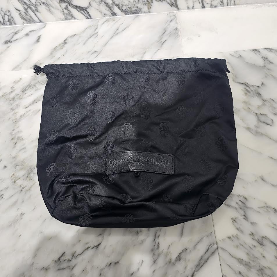 CHROME HEARTS THE NIGHT Cross Chain Leather Hand Bag クロムハーツ ザ・ナイト クロス チェーン装飾 レザーハンドバッグ