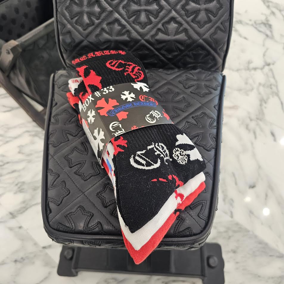 CHROME HEARTS Stencil Multi Logo Socks x3 Size JP（27-30）クロムハーツ ステンシル マルチロゴ ソックス 靴下 サイズ 日本サイズ（27-30）