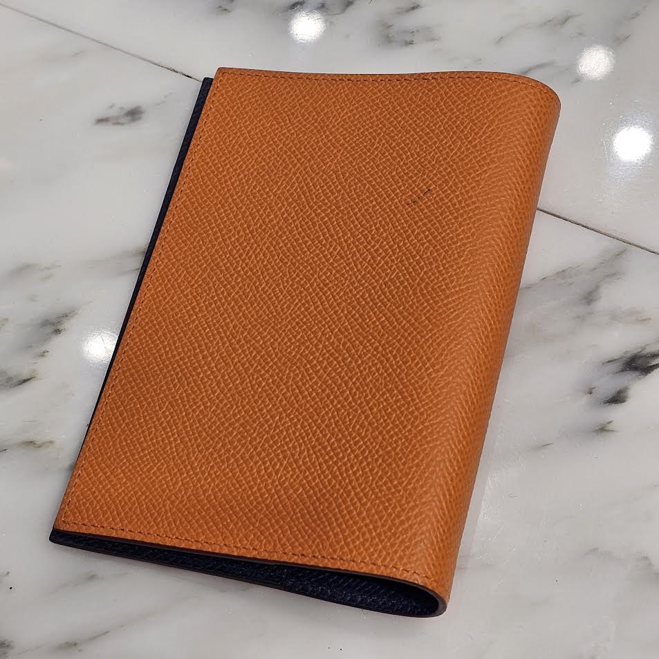 HERMES AGENDA PM "Orange/Blue Saphir" B刻印 エルメス アジェンダ PM "オレンジ/ブルーサフィール" レザーブックカバー 手帳