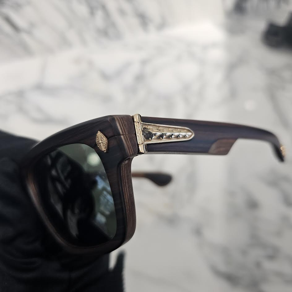 Chrome Hearts LILITH Ebony Wood Sunglasses "BROWN/DARK GREY" WEWE-18KGP Size 56□18-144 クロムハーツ リリス エボニー ウッド サングラス "ブラウン/ダークグレー" サイズ56□18-144