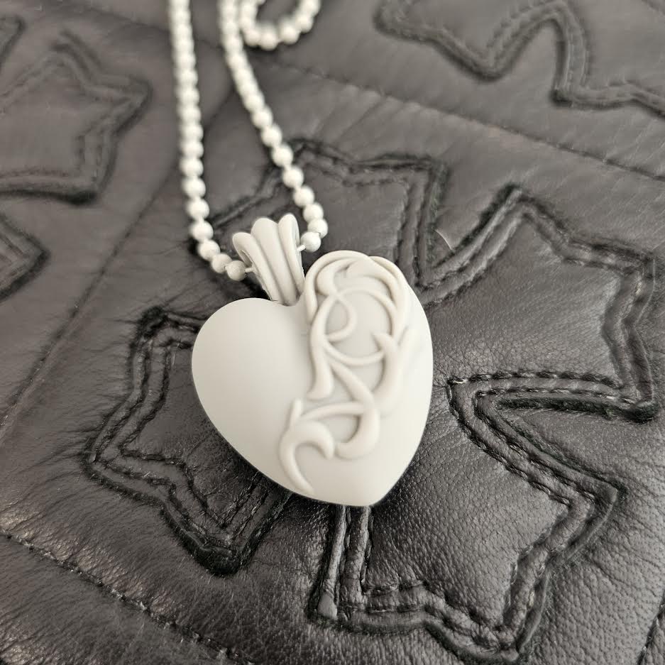 CHROME HEARTS CH Heart Silicon Rubber Necklace クロムハーツ CH