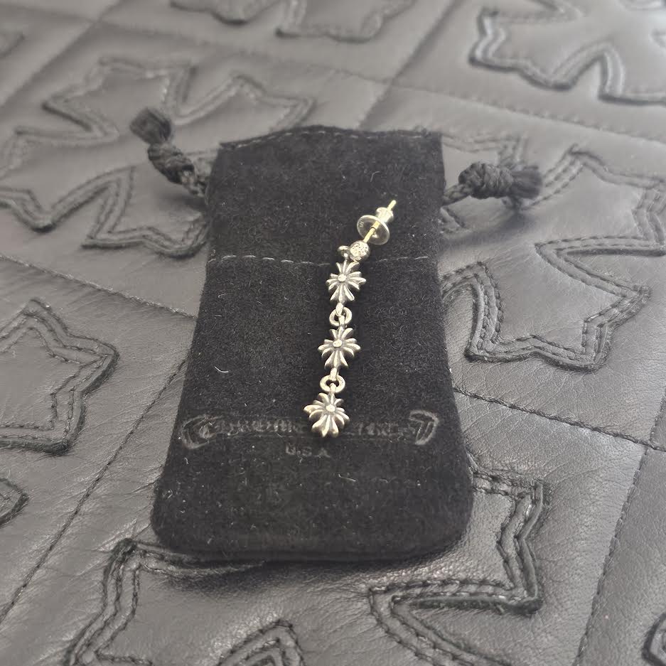 CHROME HEARTS Tiny E CH Plus 3 Drop Earring クロムハーツ タイニーE CHプラス 3ドロップ イヤリング ピアス