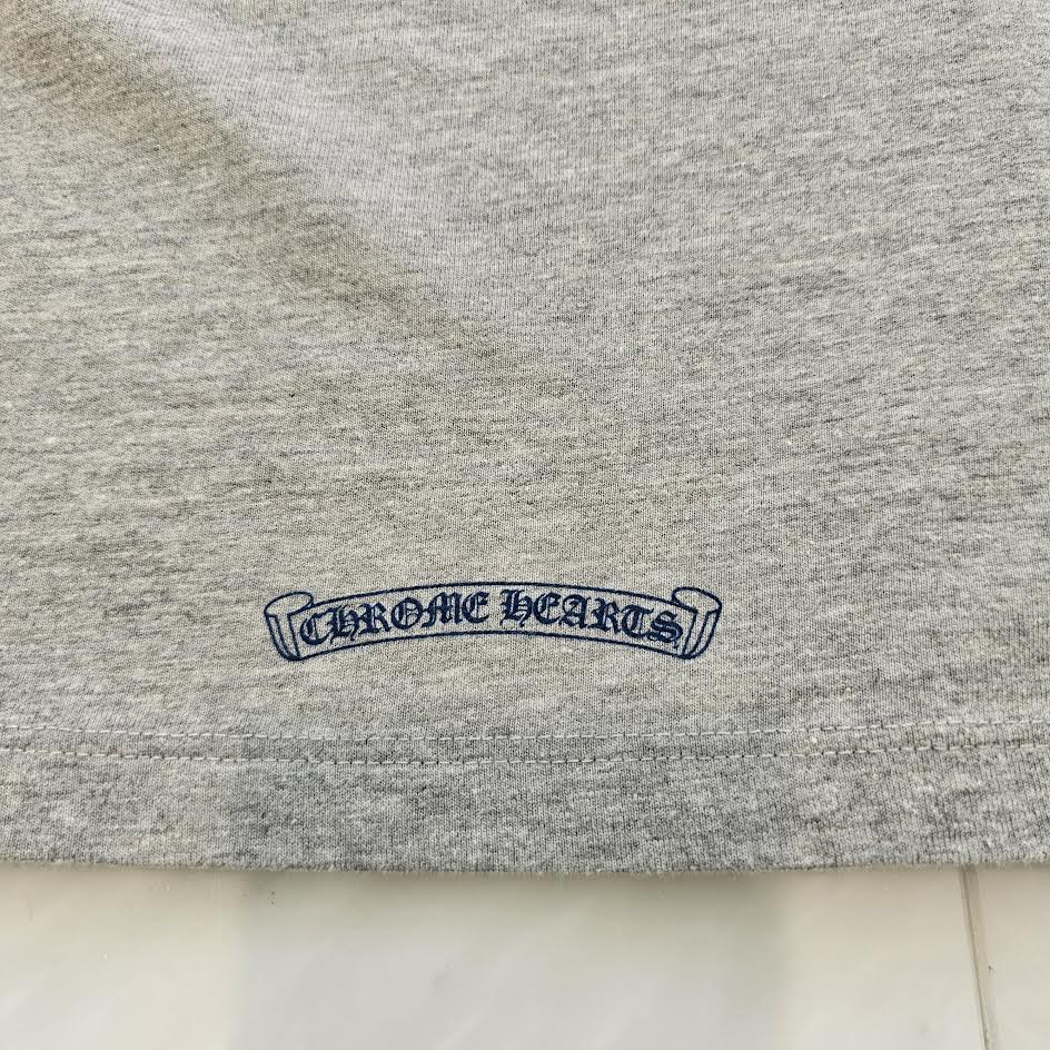 CHROME HEARTS Y NOT King Taco 3 Cemetery Cross Flock Print Long Sleeve Tee Size XS クロムハーツ ワイノット キングタコ 3セメタリークロス フロックプリント ロングスリーブTシャツ サイズXS
