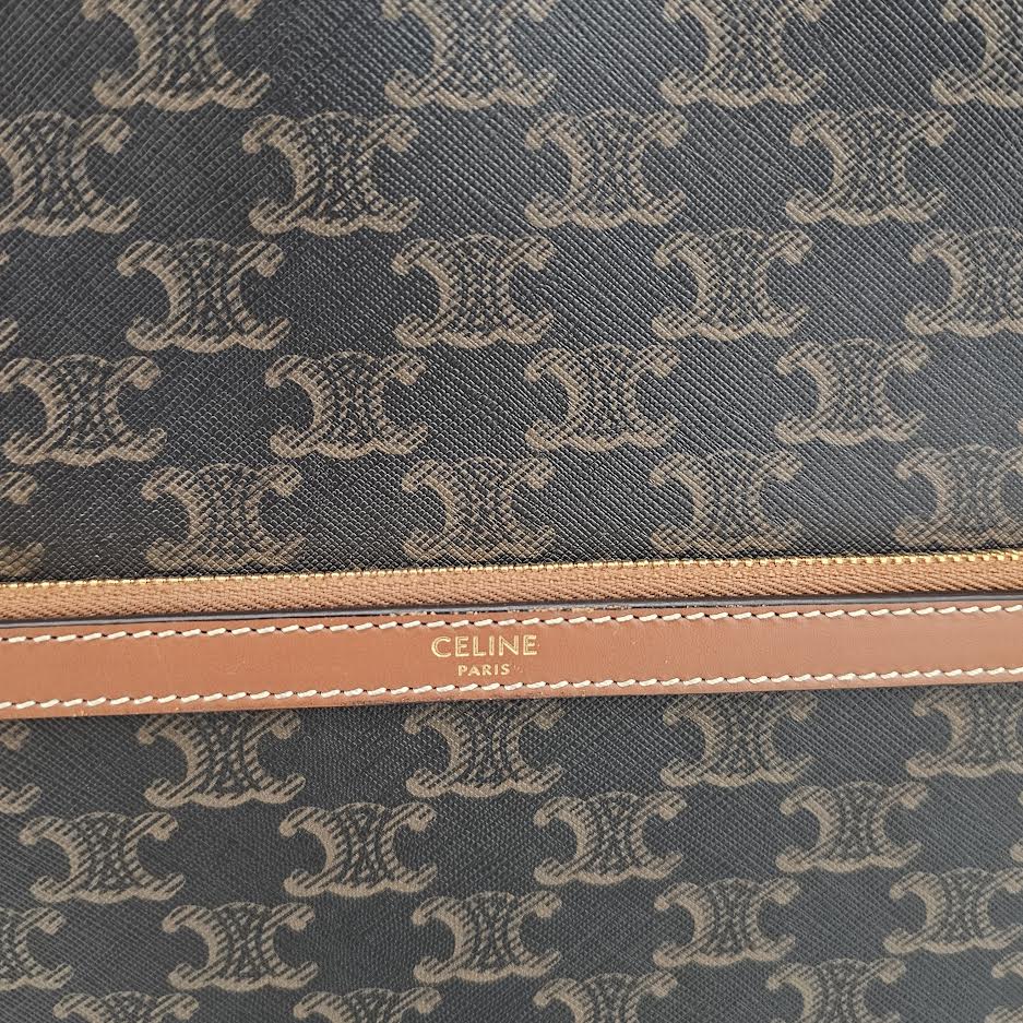 CELINE 2025SS Small Trolley / Triomphe Canvas & Calfskin 4M1972CZJ.04LU セリーヌ スモールトロリー / トリオンフキャンバス&カーフスキン キャリーケース