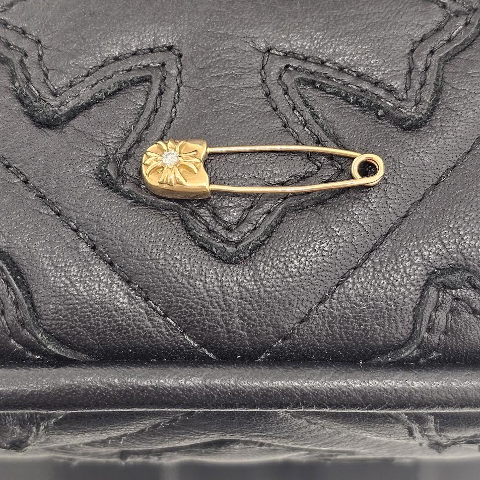 CHROME HEARTS 22K Safety Pin 1 Pave Diamond クロムハーツ 22K セーフティ ピン 1 パヴェ ダイヤモンド
