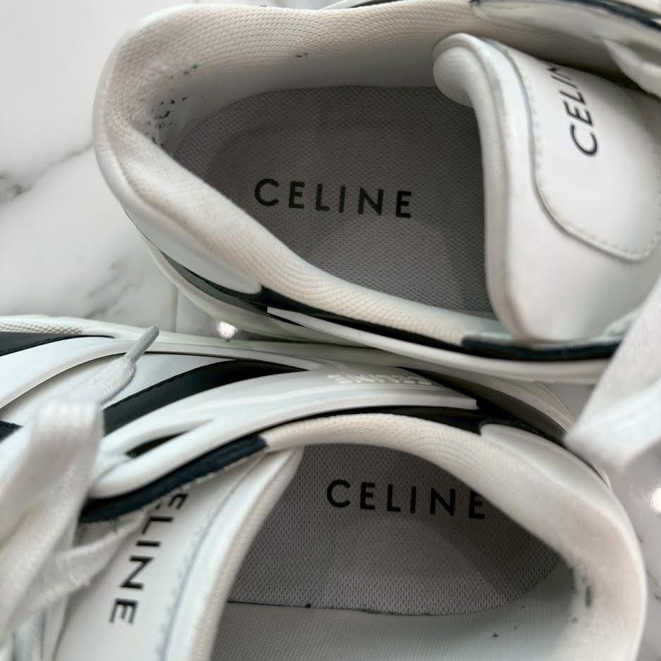 CELINE 2023SS CT 07 Race Up Leather Sneakers 353143840C.010K Size 41 セリーヌ CT 07 レースアップ レザースニーカー サイズ41