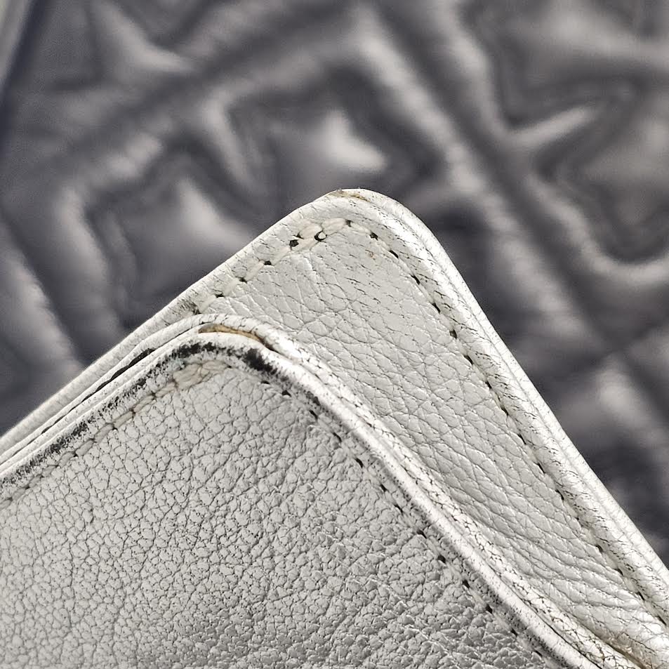 CHROME HEARTS 1SNAP Cross Ball Button Glitter Leather Wallet クロムハ―ツ 1スナップ クロスボール ボタン グリッター レザーウォレット