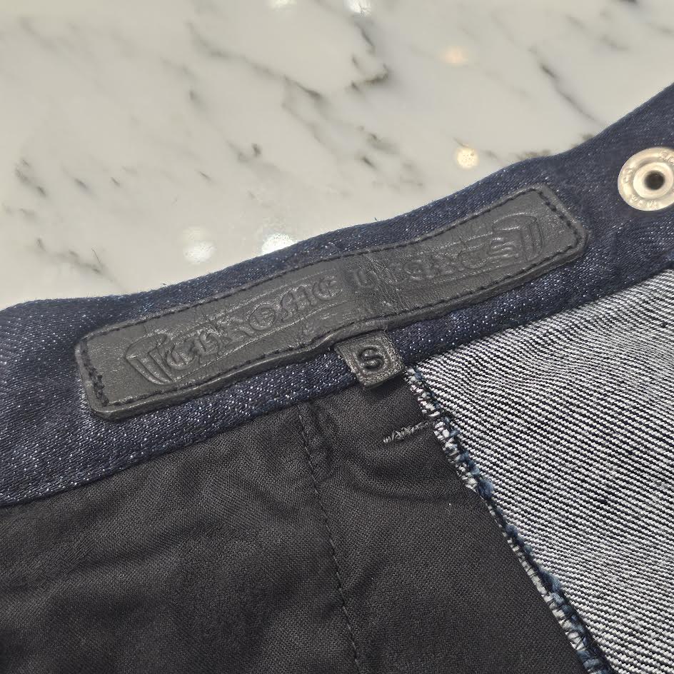 CHROME HEARTS Cross Ball Button Denim Skirt Size S クロムハーツ クロスボールボタン デニムスカート サイズS