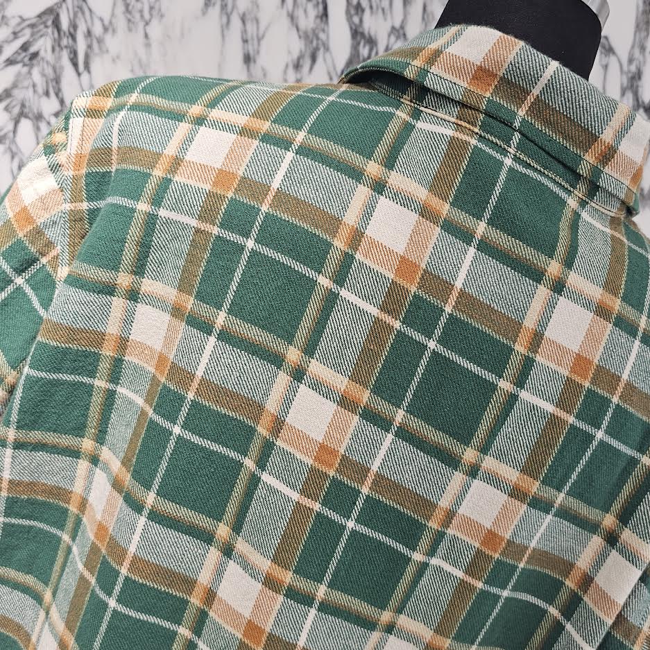 CHROME HEARTS × MATTY BOY Chomper Leather Patch Flannel Check Short Sleeve Shirt Size M クロムハーツ×マティボーイ チョンパーレザーパッチ フランネルチェック ショートスリーブシャツ サイズM