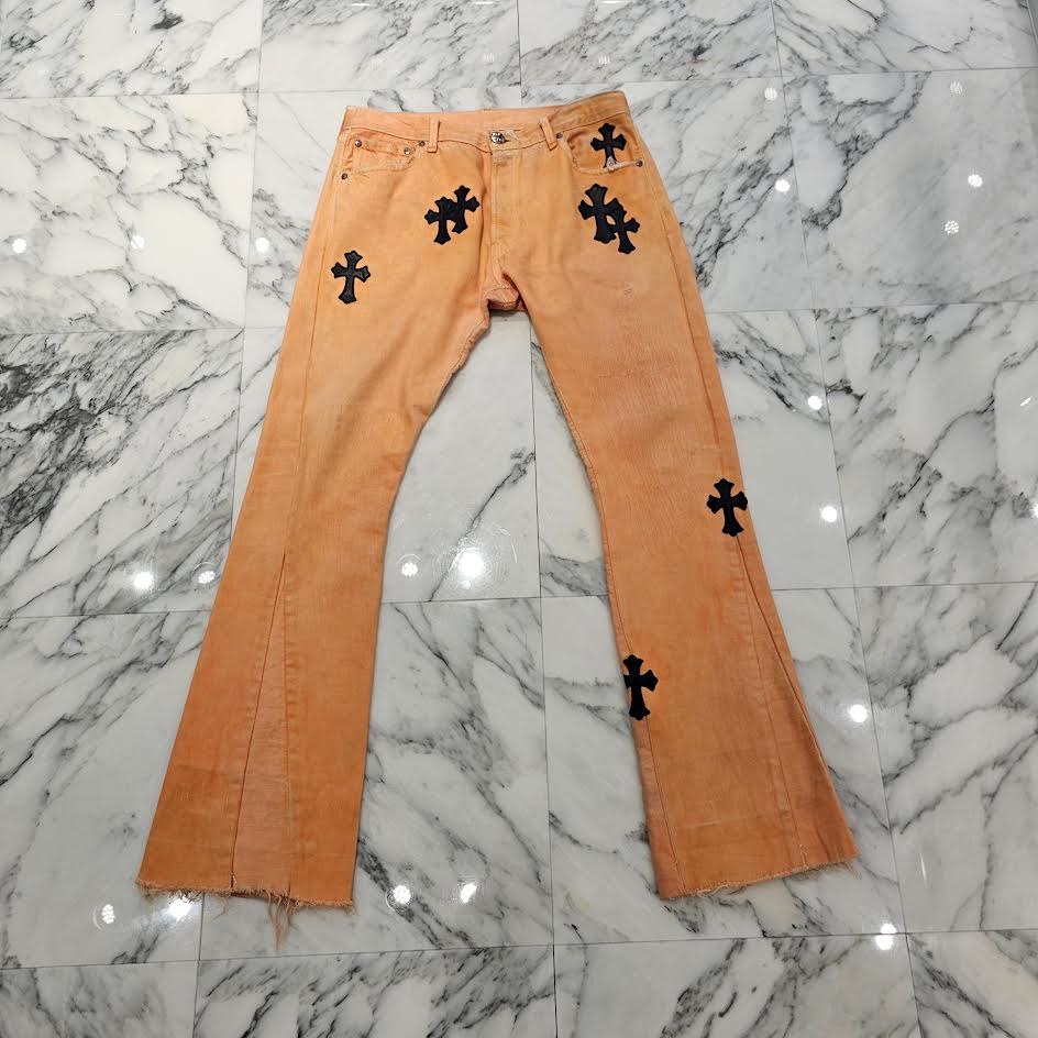 CHROME HEARTS × GALLERY DEPT. Levi's Body VNTG Cross Leather Patch Denim Pants Size 34 クロムハーツ × ギャラリーデプト リーバイスボディ ヴィンテージ クロスレザーパッチ デニムパンツ サイズ34