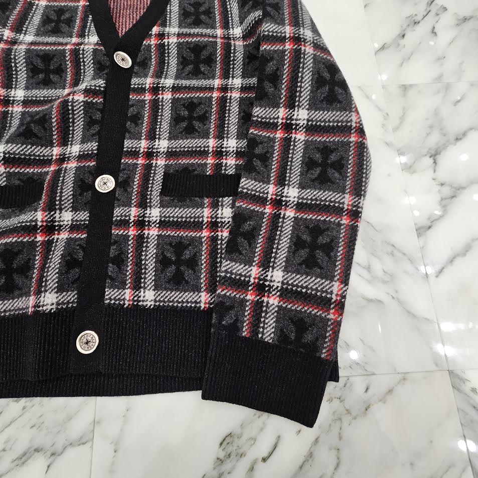 CHROME HEARTS 2025SS CH Plus Cashmere Wool Cardigan Size S クロムハーツ CHプラス カシミヤ ウール カーディガン サイズS