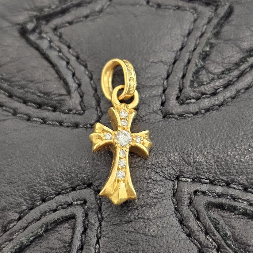 CHROME HEARTS 22K Baby Fat Charm Pave Diamond クロムハーツ 22K ベビーファット チャーム パヴェダイヤ