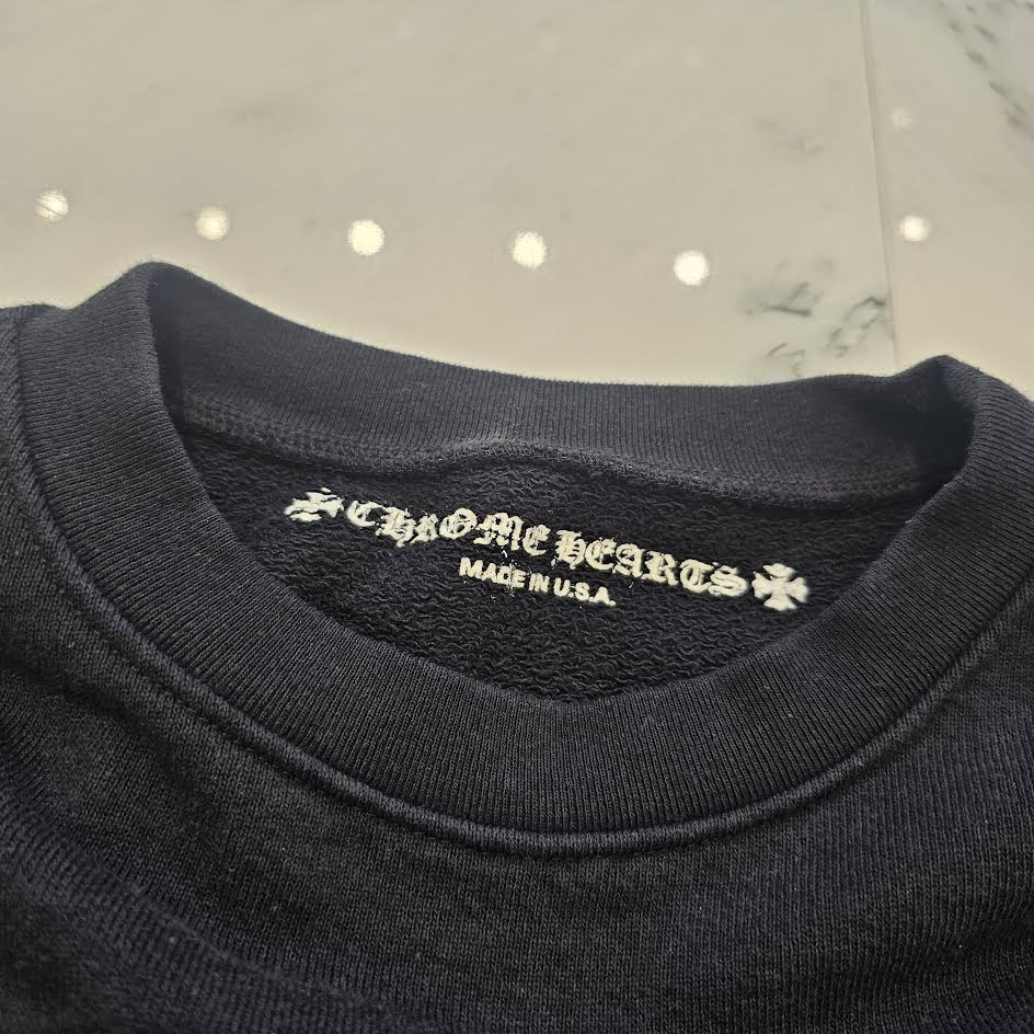 CHROME HEARTS × MATTY BOY Floral Cross USA Arch Logo Crewneck