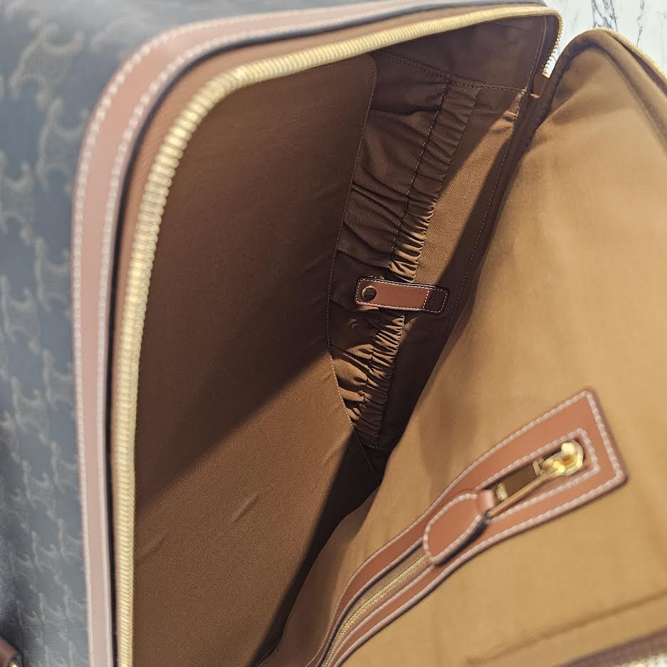 CELINE 2025SS Small Trolley / Triomphe Canvas & Calfskin 4M1972CZJ.04LU セリーヌ スモールトロリー / トリオンフキャンバス&カーフスキン キャリーケース