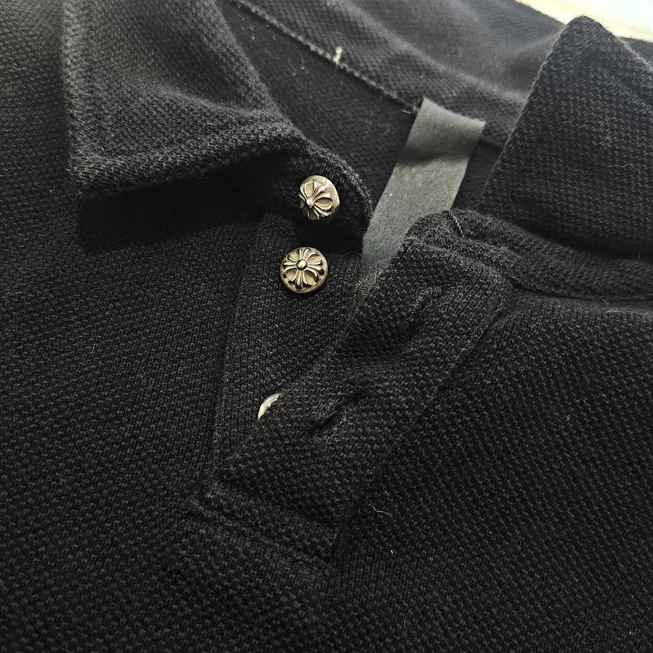 CHROME HEARTS × MATTY BOY Cross Ball Button Chomper Embroidery Polo Shirt Size XL クロムハーツ × マッティボーイ クロスボールボタン チョンパー刺繍 ポロシャツ サイズXL
