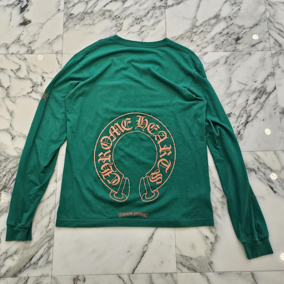 ✨ CHROMEHEARTS クロムハーツ LAS VEGAS限定 ロンT ✨ CHROME HEARTS Las Vegas Limited Orange Horseshoe Long Sleeve