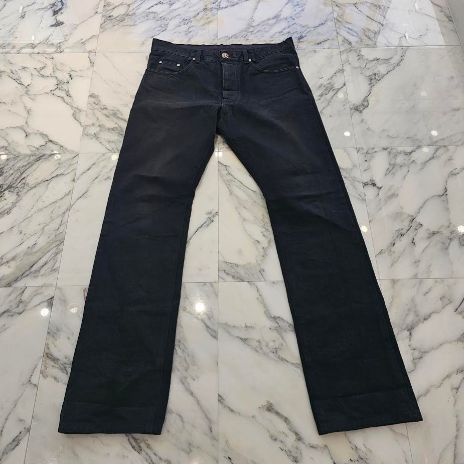 CHROME HEARTS CH Plus Cross Ball Button Denim Pants Size 34 クロムハーツ CHプラス クロスボールボタン デニムパンツ サイズ34