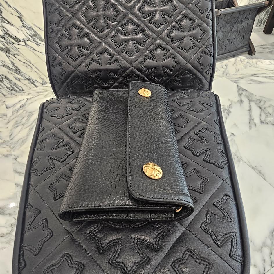 CHROME HEARTS 22K Wave Cross Ball Wallet クロムハーツ 22K ウェーブ クロスボール ウォレット