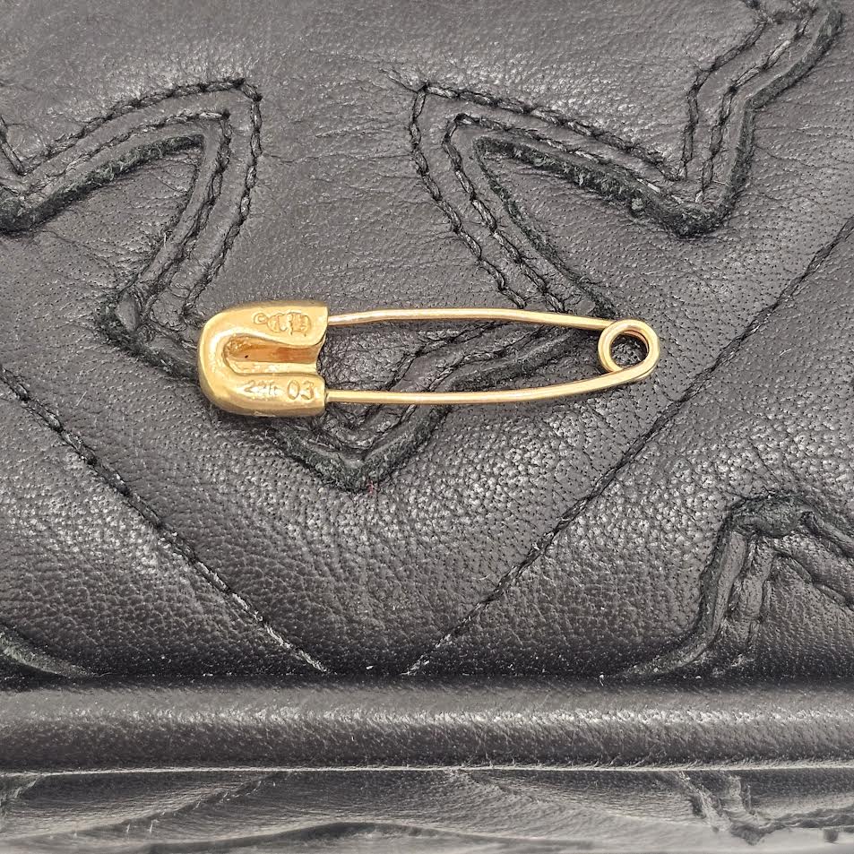 CHROME HEARTS 22K Safety Pin 1 Pave Diamond クロムハーツ 22K セーフティ ピン 1 パヴェ ダイヤモンド