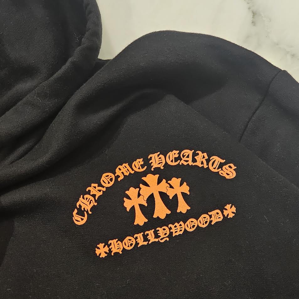 CHROME HEARTS King Taco 3 Cemetery Cross Print Pullover Hoodie Size M クロムハーツ キングタコ 3セメタリークロス プリント プルオーバーフーディー サイズM